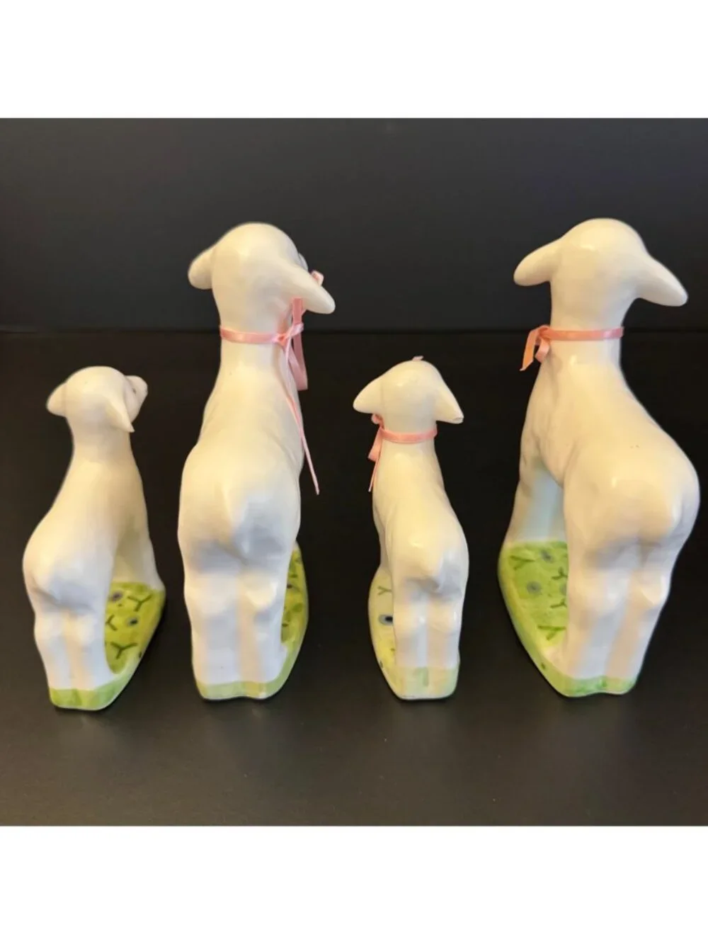 Vintage Dept 56 Sheep Lamb Family Figurines Set of 4 Farmhouse Made in Japan - Picture 5 of 14
